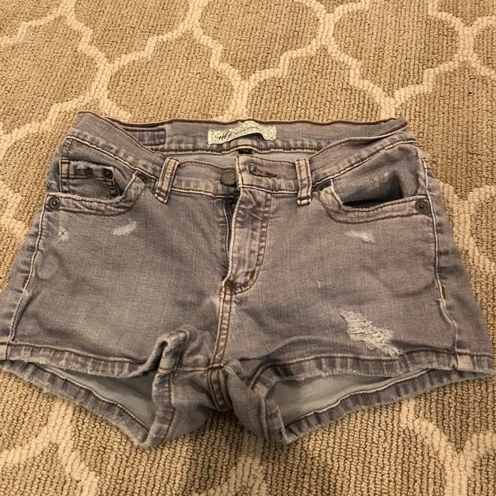 m2f gray denim shorts